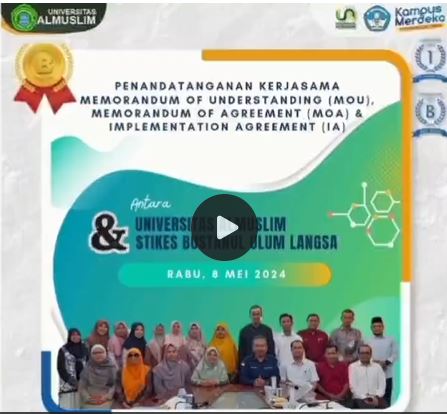 Acara Penandatangan MOU Antara STIKes Bustanul Langsa Dengan Universitas Al Muslim. (08 Mei 2024)